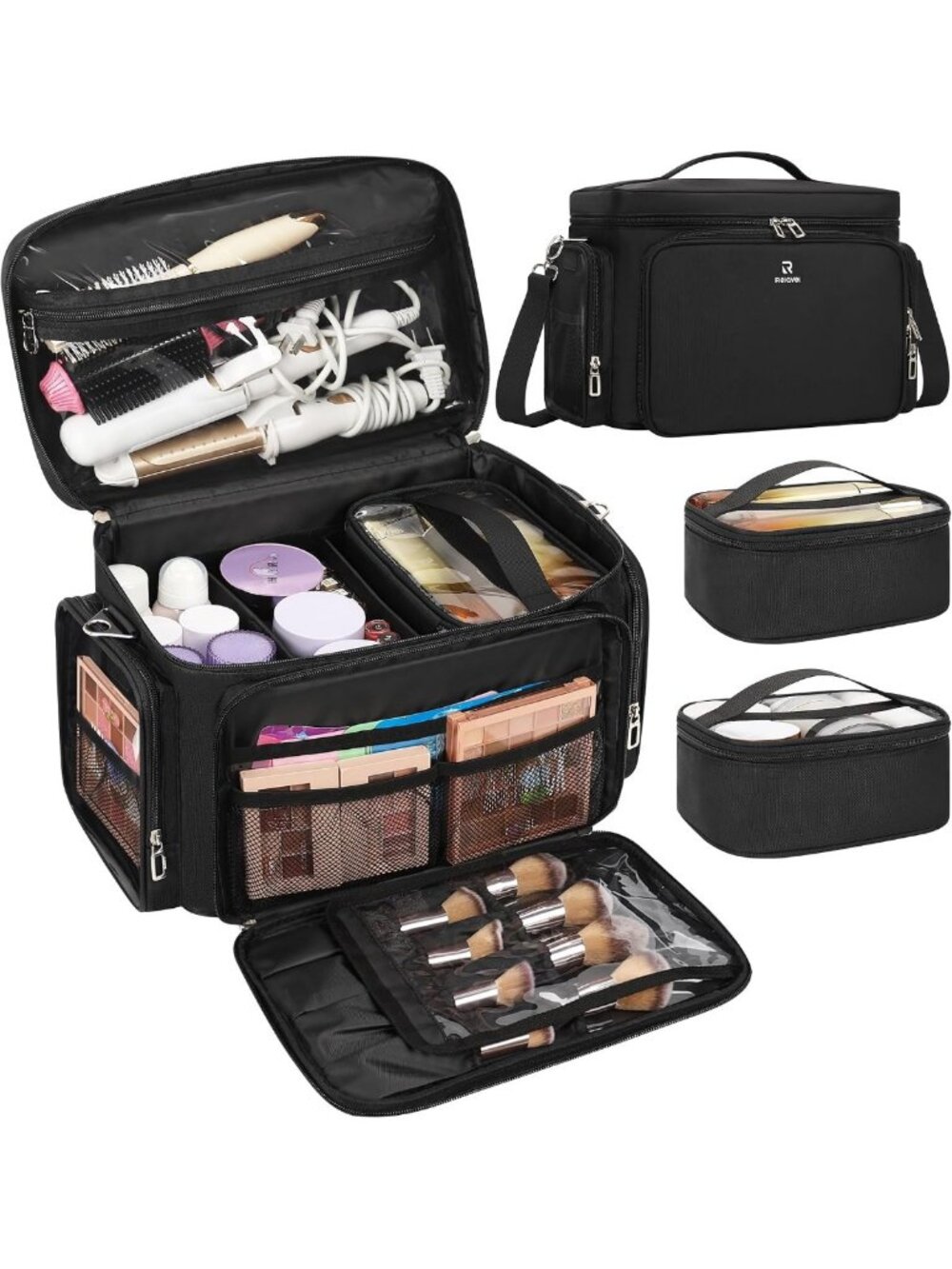Spacious Portable Makeup Bag - Travel Cosmetic Organizer for Artists & Beauty
